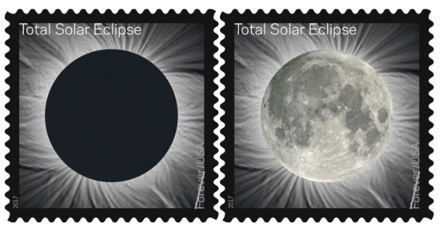 Reveal the Bright Side of the Moon with a Heat-Activated Solar Eclipse Stamp