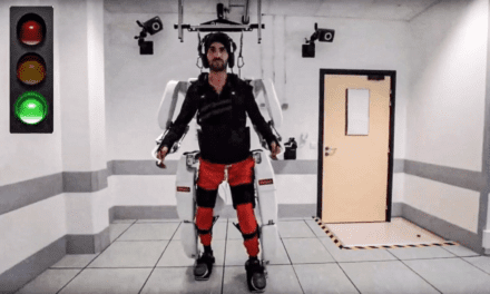 Brain-controlled exoskeleton allows quadriplegic man to walk and manipulate items