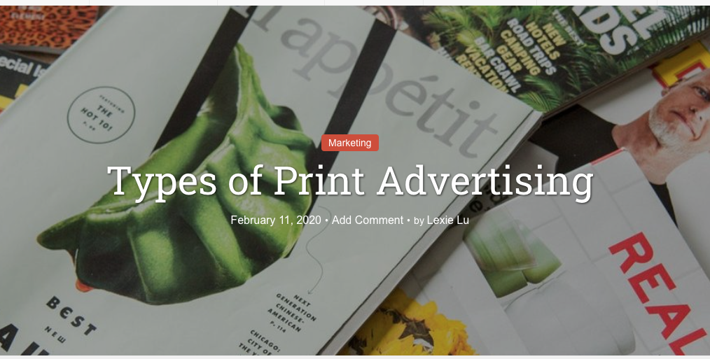 Types of Print Advertising