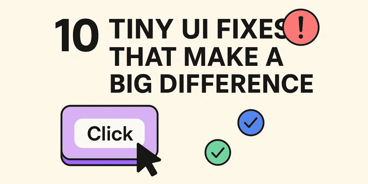 10 tiny UI fixes that make a big difference