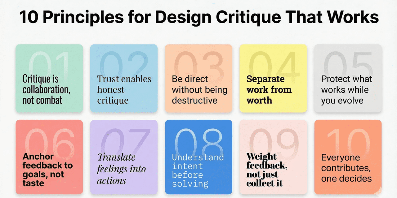 10 Principles For Design Critique That Actually Change Work