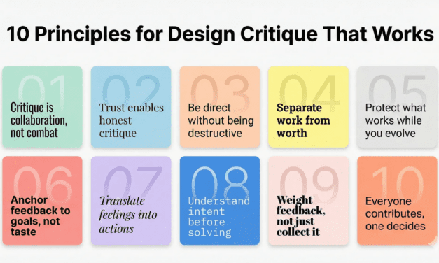 10 Principles For Design Critique That Actually Change Work